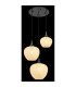 Maxy Cluster Pendant Ceiling Light Gunmetal Clear Glass Shade 3x E27-4