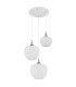 Maxy Cluster Pendant Ceiling Light White Matt Opal Glass Shade 3x E27-2