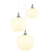 Maxy Cluster Pendant Ceiling Light White Matt Opal Glass Shade 3x E27-3