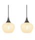 Maxy Bar Pendant Ceiling Light Gunmetal Clear Glass Shade 4x E27-4