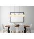 Maxy Bar Pendant Ceiling Light Gunmetal Clear Glass Shade 4x E27-7