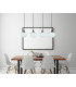 Maxy Bar Pendant Ceiling Light Gunmetal Clear Glass Shade 4x E27-8