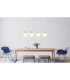 Maxy Bar Pendant Ceiling Light White Matt Opal Glass Shade 4x E27-7