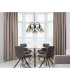 Maxy Multi Arm Pendant Ceiling Light Matt Black Smoke Glass Shade 5x E27-4