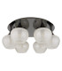 Maxy Globe Ceiling Light Gunmetal Clear Glass Shade 6x E27-2