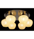 Maxy Globe Ceiling Light Gunmetal Clear Glass Shade 6x E27-3