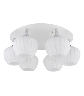 Maxy Globe Ceiling Light White Matt Opal Glass Shade 6x E27-2