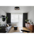 Maxy Globe Ceiling Light Matt Black Smoke Glass Shade 6x E27-4