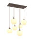 Maxy Cluster Pendant Ceiling Light Coffee Colored Opal Glass Shade 6x E27-1