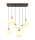 Maxy Cluster Pendant Ceiling Light Coffee Colored Opal Glass Shade 6x E27-3