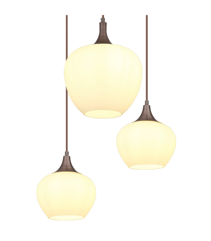 Maxy Cluster Pendant Ceiling Light Coffee Colored Opal Glass Shade 6x E27-4