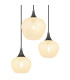 Maxy Cluster Pendant Ceiling Light Gunmetal Clear Glass Shade 6x E27-4