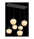 Maxy Cluster Pendant Ceiling Light Gunmetal Clear Glass Shade 6x E27-5