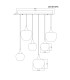 Maxy Cluster Pendant Ceiling Light Gunmetal Clear Glass Shade 6x E27-9