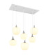 Maxy Cluster Pendant Ceiling Light White Matt Opal Glass Shade 6x E27-1