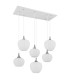 Maxy Cluster Pendant Ceiling Light White Matt Opal Glass Shade 6x E27-2