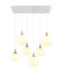 Maxy Cluster Pendant Ceiling Light White Matt Opal Glass Shade 6x E27-3