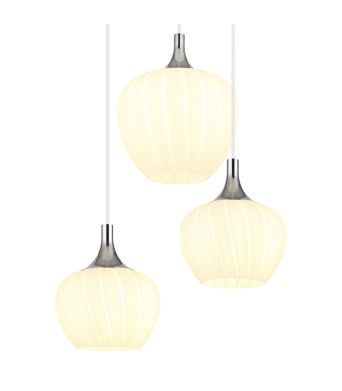 Maxy Cluster Pendant Ceiling Light White Matt Opal Glass Shade 6x E27-4