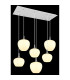 Maxy Cluster Pendant Ceiling Light White Matt Opal Glass Shade 6x E27-5