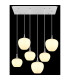 Maxy Cluster Pendant Ceiling Light White Matt Opal Glass Shade 6x E27-6
