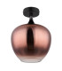 Maxy Globe Ceiling Light Matt Black Copper Glass Shade 1x E27-2