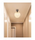 Maxy Globe Ceiling Light Gunmetal Clear Glass Shade 1x E27-4