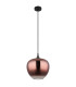 Maxy 29cm Dome Pendant Ceiling Light Matt Black Copper Glass Shade 1x E27-2