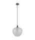 Maxy 29cm Dome Pendant Ceiling Light Gunmetal Clear Glass Shade 1x E27-2
