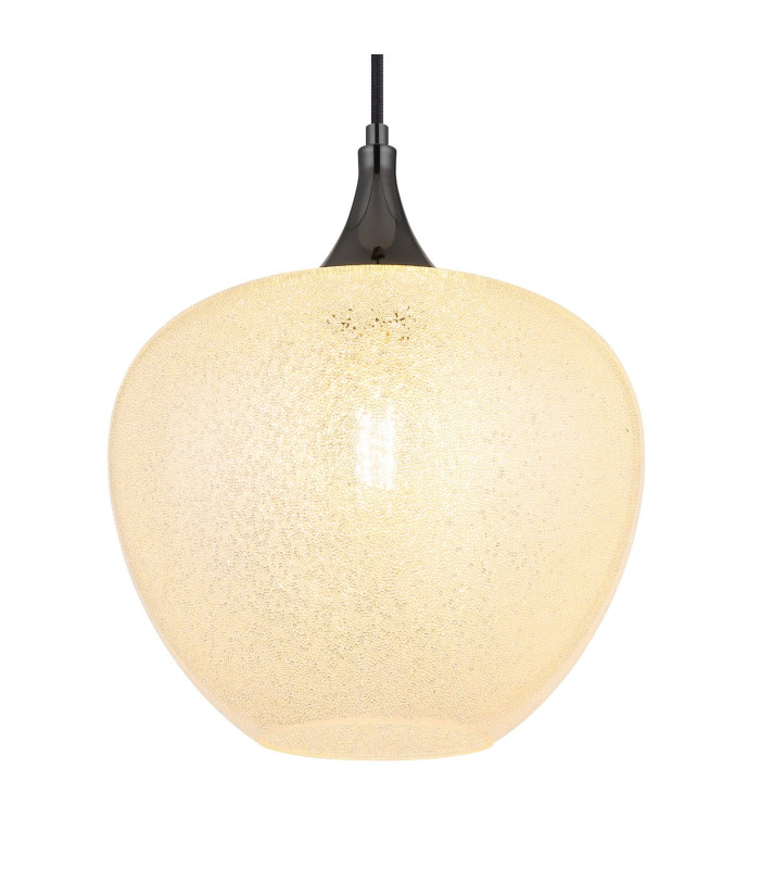 Maxy 29cm Dome Pendant Ceiling Light Gunmetal Clear Glass Shade 1x E27-3