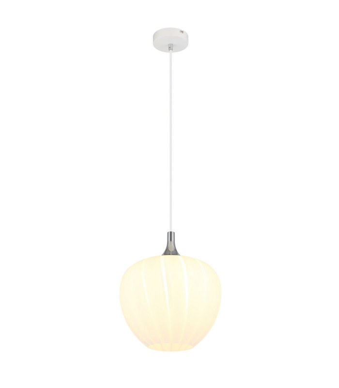 Maxy 29cm Dome Pendant Ceiling Light White Matt Opal Glass Shade 1x E27-1