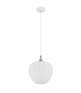 Maxy 29cm Dome Pendant Ceiling Light White Matt Opal Glass Shade 1x E27-2