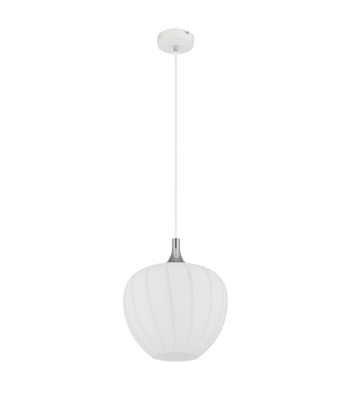 Maxy 29cm Dome Pendant Ceiling Light White Matt Opal Glass Shade 1x E27-2