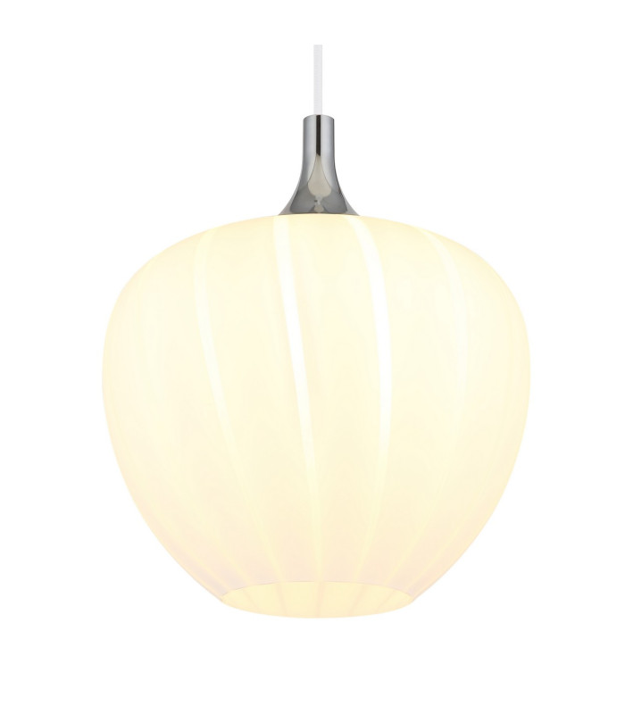 Maxy 29cm Dome Pendant Ceiling Light White Matt Opal Glass Shade 1x E27-3