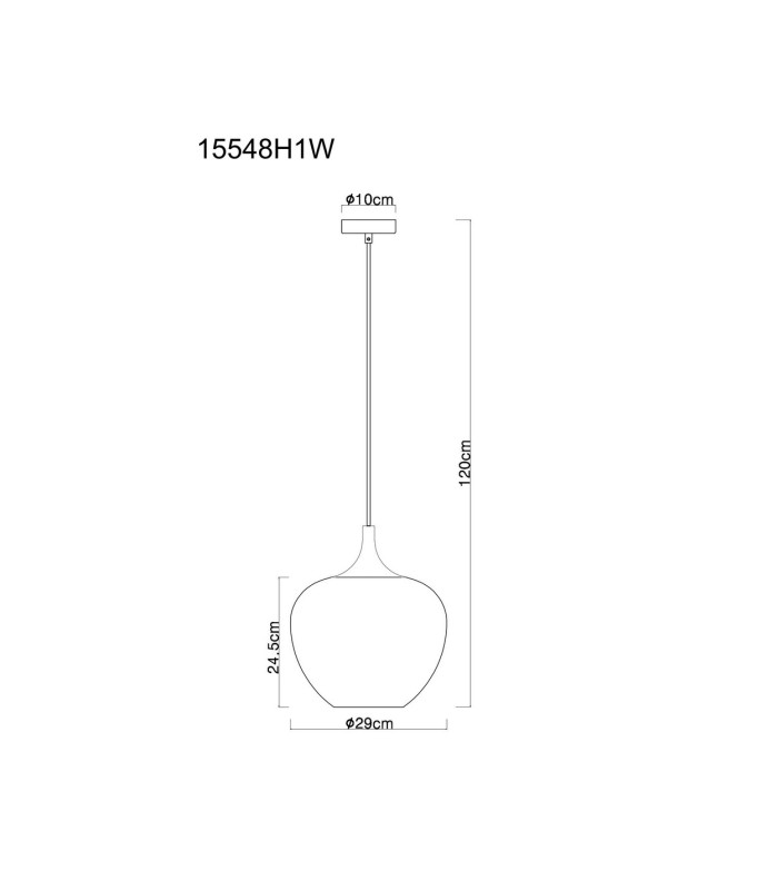 Maxy 29cm Dome Pendant Ceiling Light White Matt Opal Glass Shade 1x E27-6