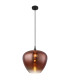 Maxy 40cm Dome Pendant Ceiling Light Matt Black Copper Glass Shade 1x E27-1