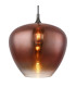 Maxy 40cm Dome Pendant Ceiling Light Matt Black Copper Glass Shade 1x E27-3