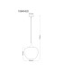 Maxy 40cm Dome Pendant Ceiling Light Matt Black Copper Glass Shade 1x E27-5