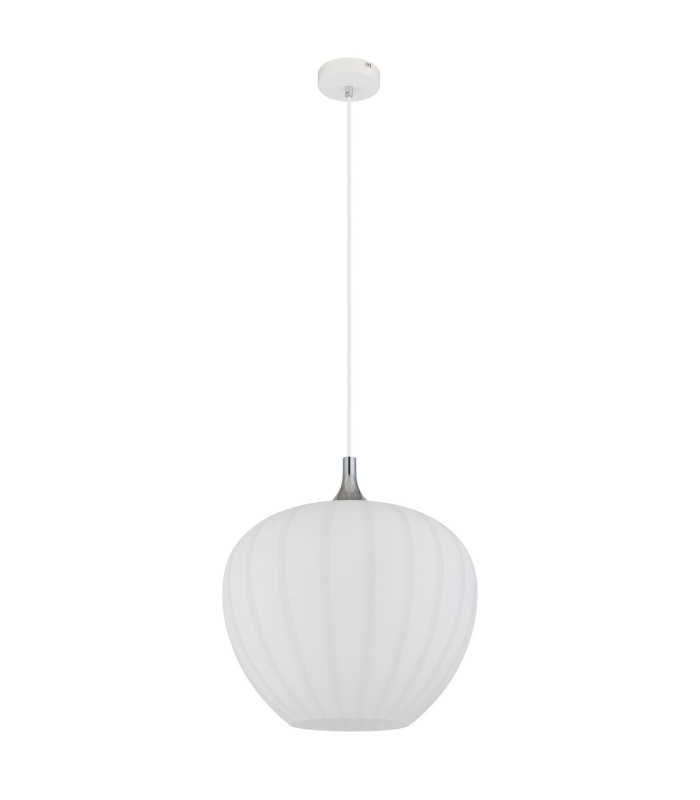 Maxy 40cm Dome Pendant Ceiling Light White Matt Opal Glass Shade 1x E27-2