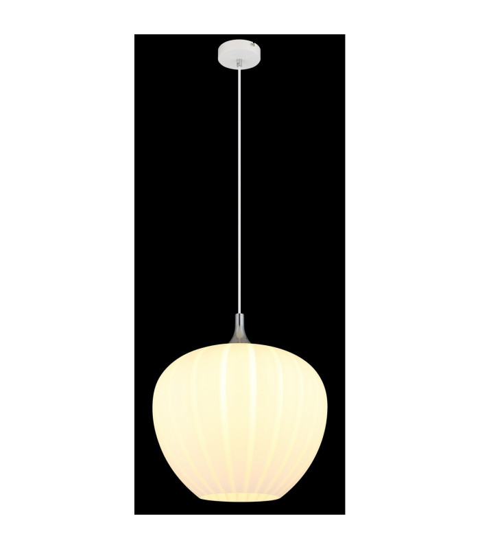 Maxy 40cm Dome Pendant Ceiling Light White Matt Opal Glass Shade 1x E27-4