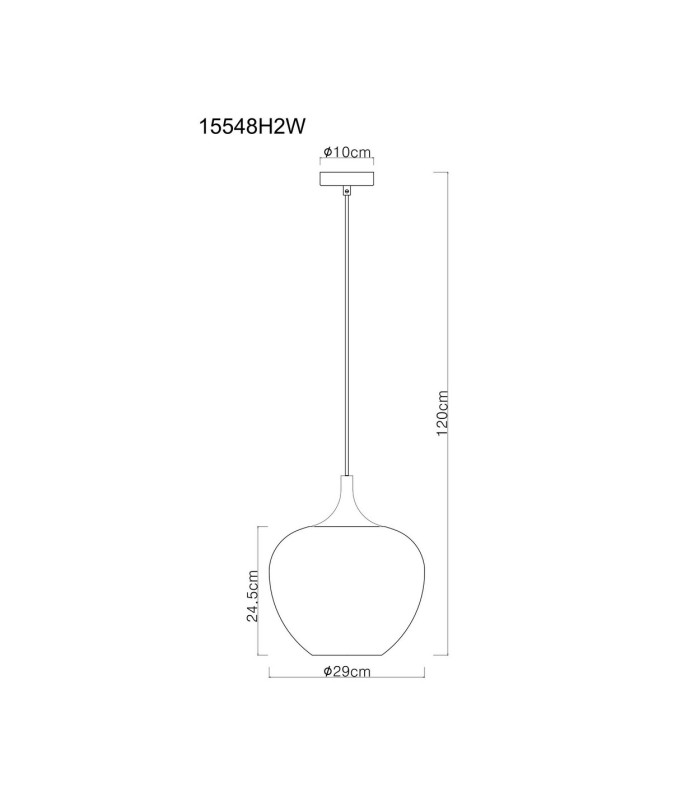 Maxy 40cm Dome Pendant Ceiling Light White Matt Opal Glass Shade 1x E27-6