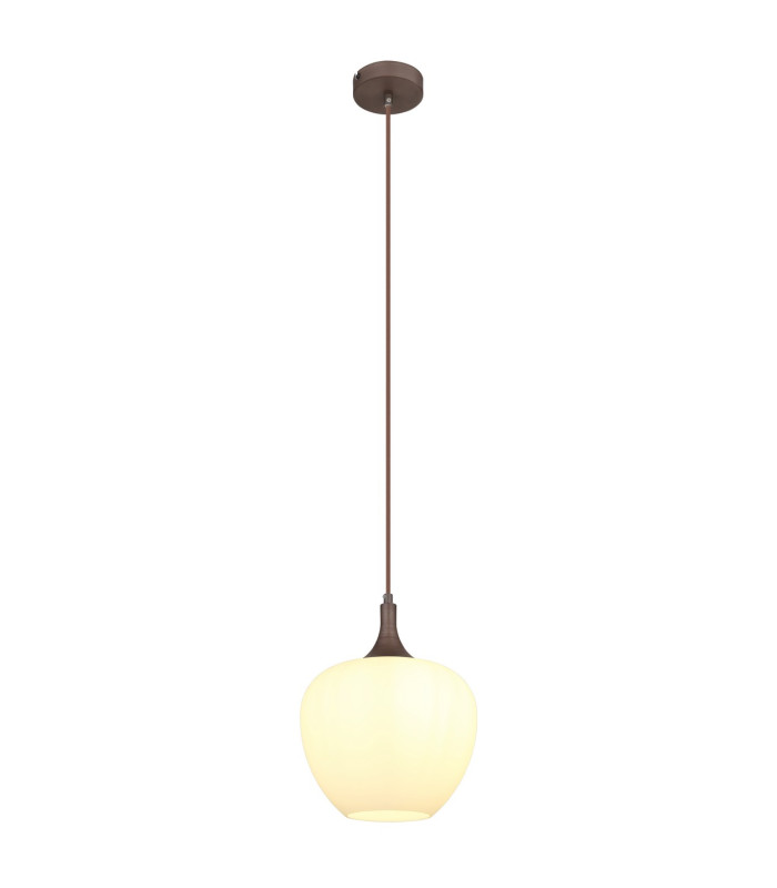 Maxy Dome Pendant Ceiling Light Coffee Colored Opal Glass Shade 1x E27-1