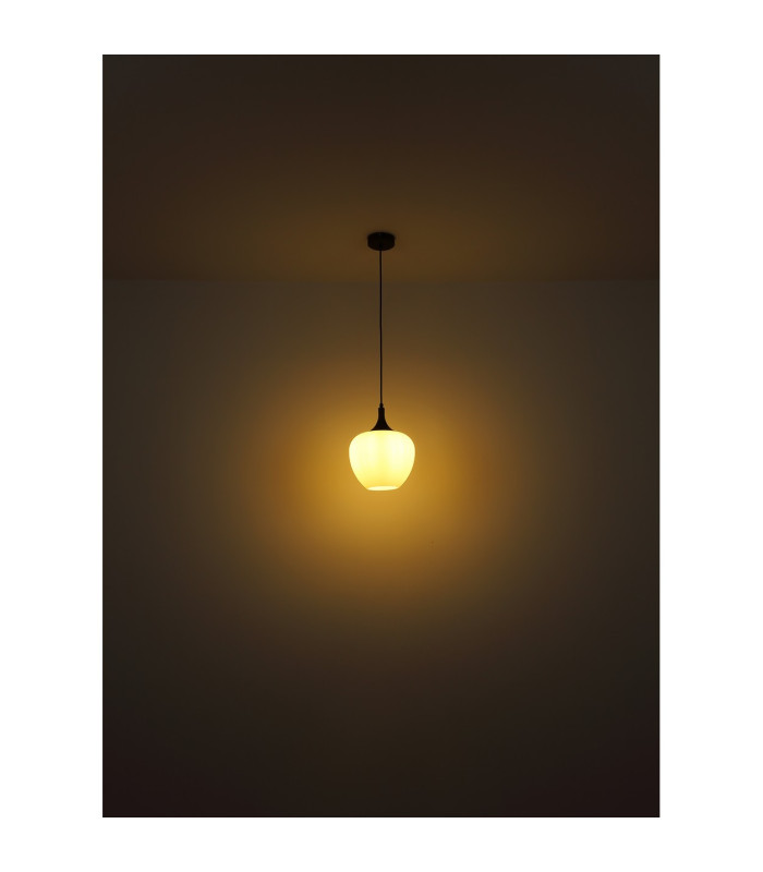 Maxy Dome Pendant Ceiling Light Coffee Colored Opal Glass Shade 1x E27-4