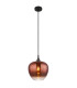 Maxy 24cm Dome Pendant Ceiling Light Matt Black Copper Glass Shade 1x E27-1