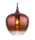 Maxy 24cm Dome Pendant Ceiling Light Matt Black Copper Glass Shade 1x E27-3