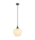 Maxy 24cm Dome Pendant Ceiling Light Gunmetal Clear Glass Shade 1x E27-1