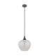 Maxy 24cm Dome Pendant Ceiling Light Gunmetal Clear Glass Shade 1x E27-2