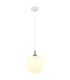 Maxy 24cm Dome Pendant Ceiling Light White Matt Opal Glass Shade 1x E27-1