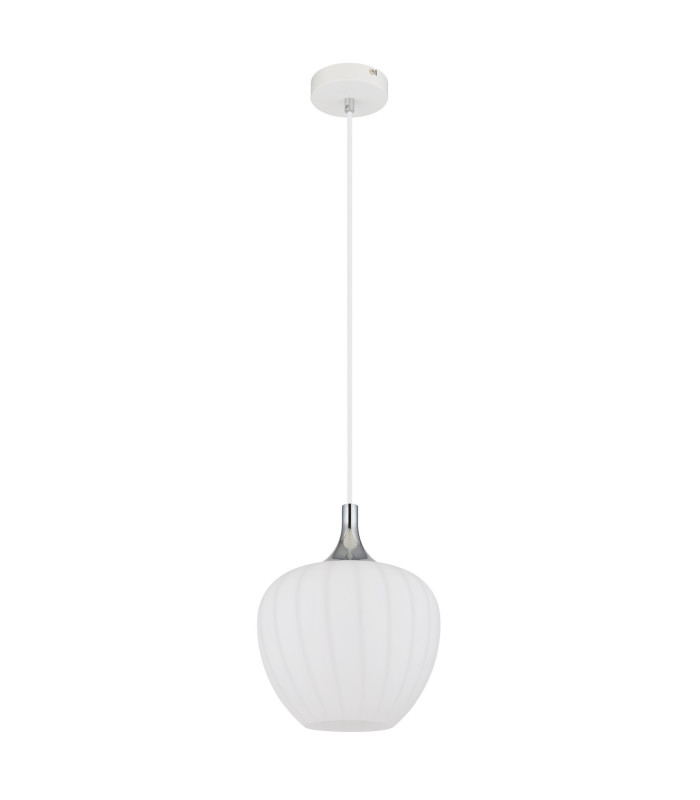 Maxy 24cm Dome Pendant Ceiling Light White Matt Opal Glass Shade 1x E27-2