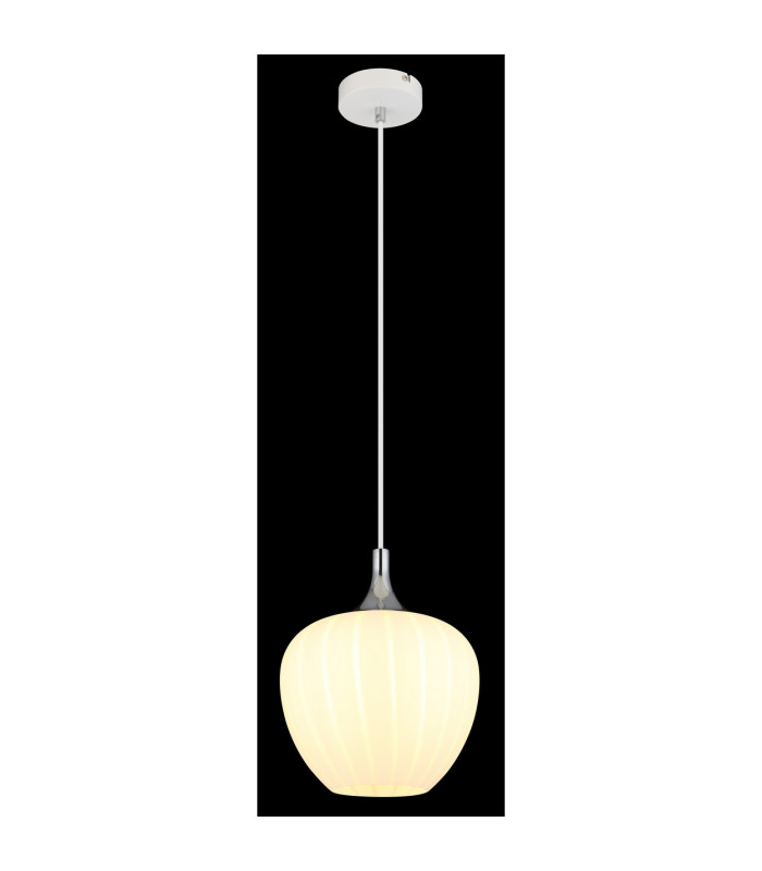 Maxy 24cm Dome Pendant Ceiling Light White Matt Opal Glass Shade 1x E27-4