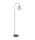 Maxy Arc Glass Floor Lamp Gunmetal Clear Glass Shade 1x E27-2